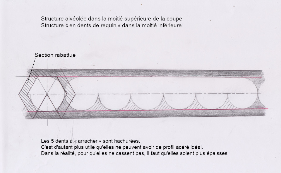 Schéma : profil en dents de requin